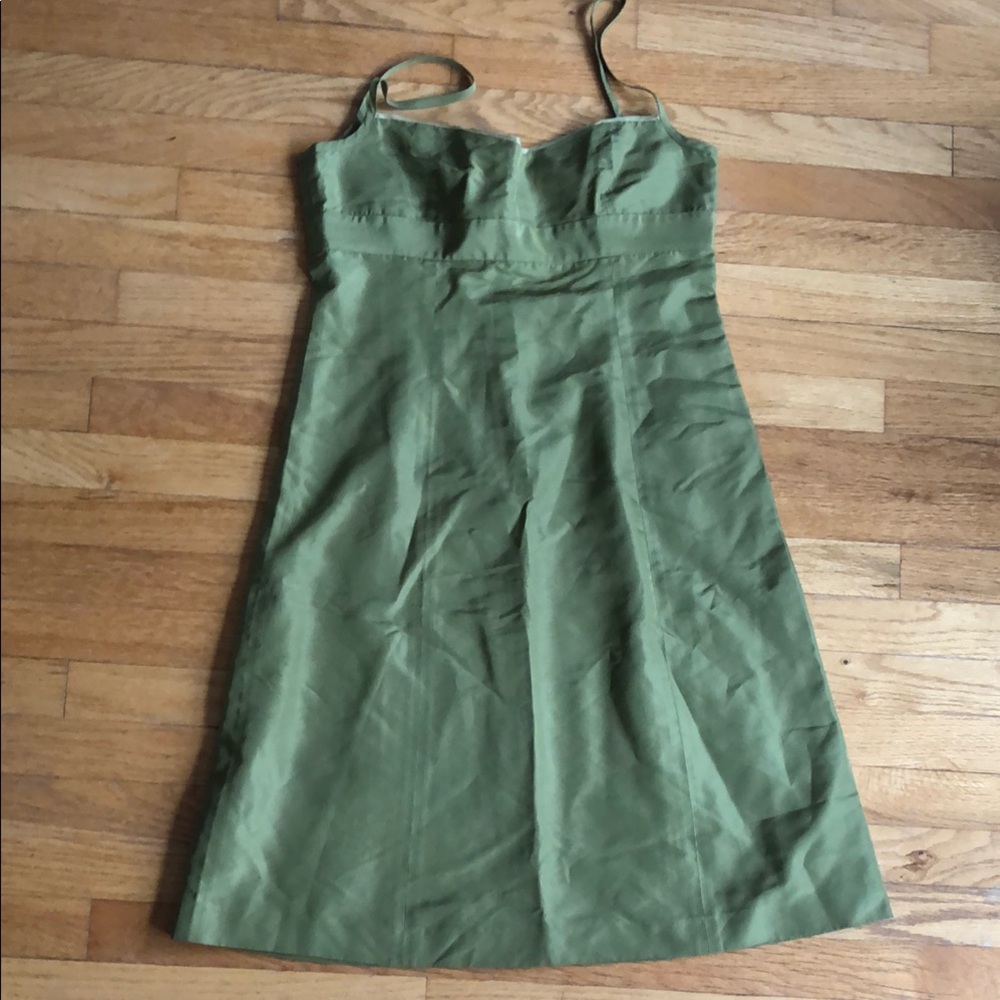 Elegant Green Spaghetti Strap Dress